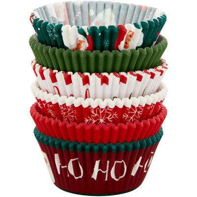 Christmas traditional asstd 6 designs standard cupcake papers 150 pack
