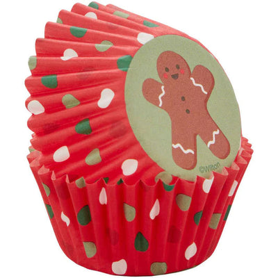 Gingerbread boy mini baking cups cupcake papers (100 pack)