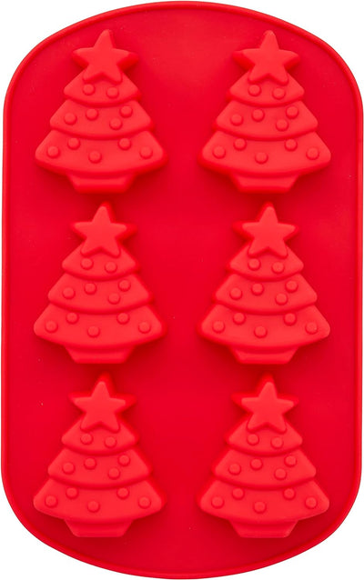 Christmas Shapes Silicone Treat Mould 6 Cavity Christmas Trees