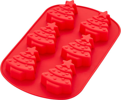 Christmas Shapes Silicone Treat Mould 6 Cavity Christmas Trees
