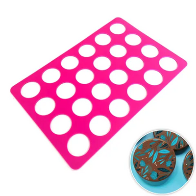 Round disc 3.6cm template chablon transfer silicone mat