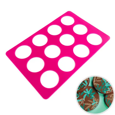 Round disc 5cm template chablon transfer silicone mat