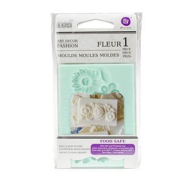 Fleur rose and daisy floral spray silicone mould