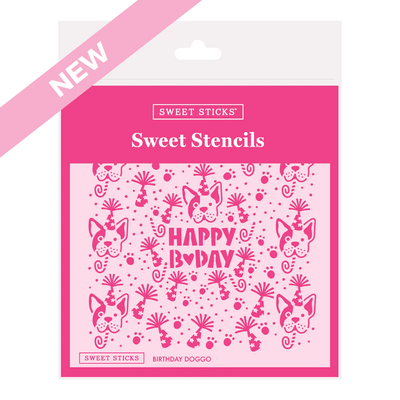 Birthday Doggo Stencil by Sweet Sticks