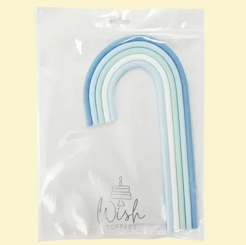 Blue Rainbow cake topper
