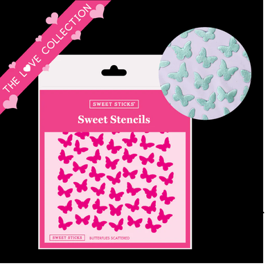 Butterflies Scattered Stencil by Sweet Sticks