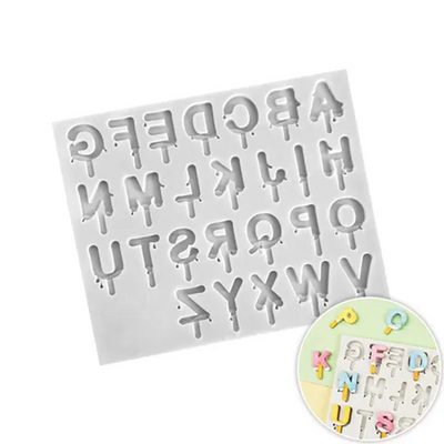 Drip letters Alphabet silicone mould