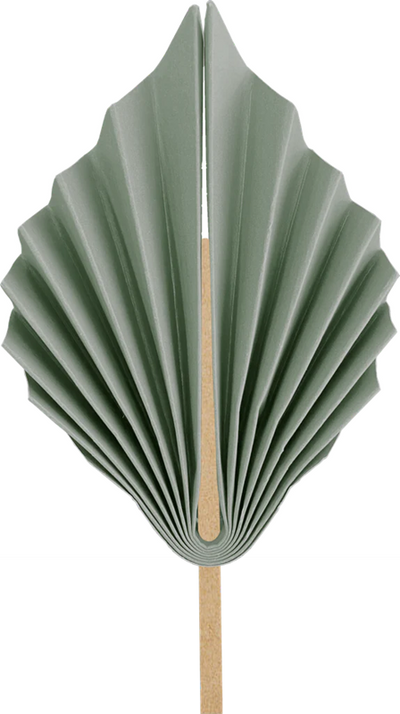 Paper palm leaf cake topper 2 per pack Eucalyptus Sage green
