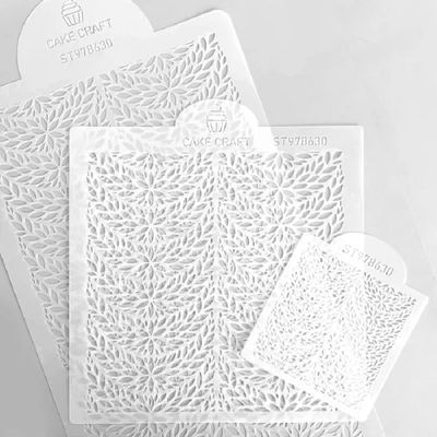 3 piece stencil set Floral pendant