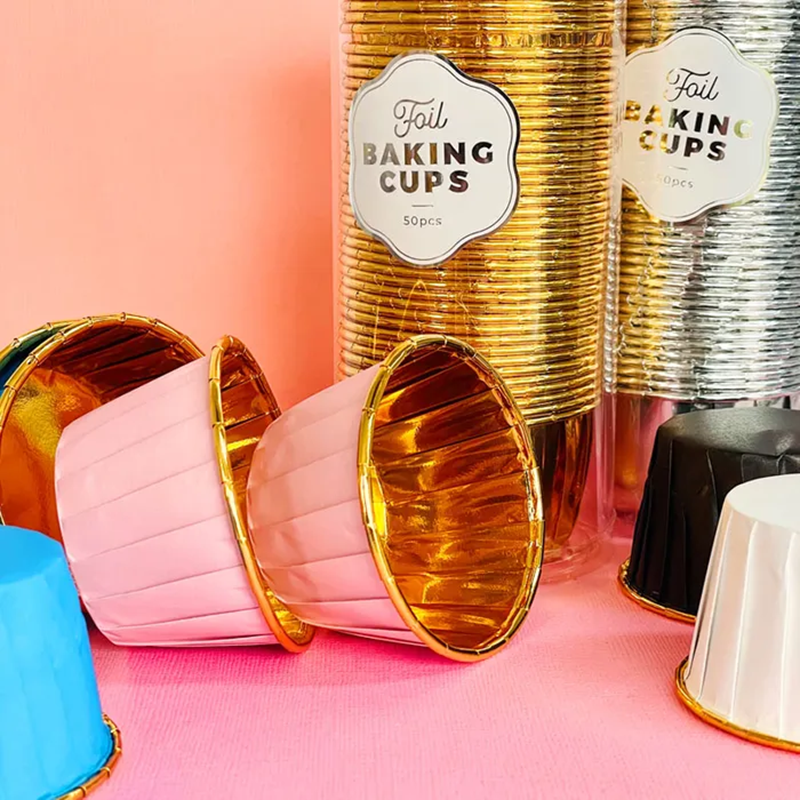 Foil baking cups cupcake papers, selection of colours sold separately