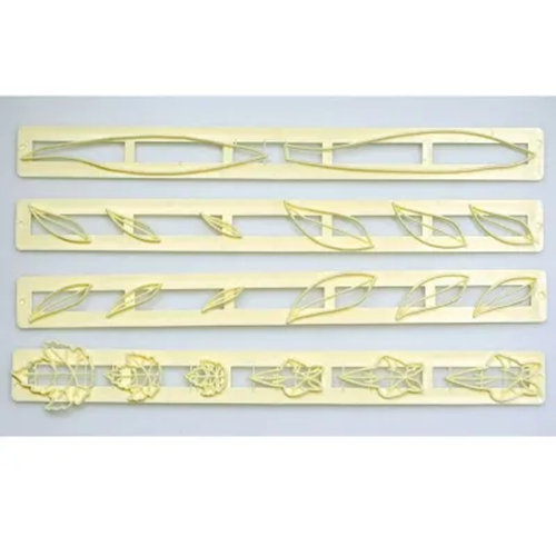 Foliage allsorts 4x leaf variety cutter set by FMM in cream plastic