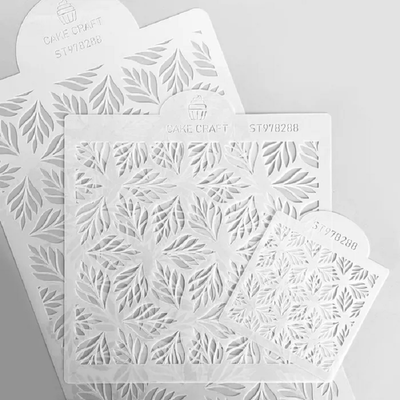 3 piece stencil set Frost (foliage snowflake)