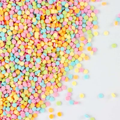 Pastel Rainbow confetti 2mm mini sprinkles by GoBake