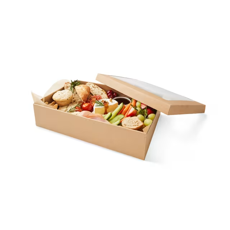 Grazing Box medium rectangle clear window pack of 2 boxes 25cm x 16cm x 8cm