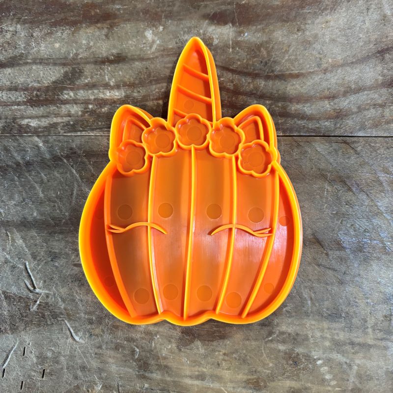 Unicorn Halloween Jack o Lantern pumpking cookie cutter quality plastic cutter