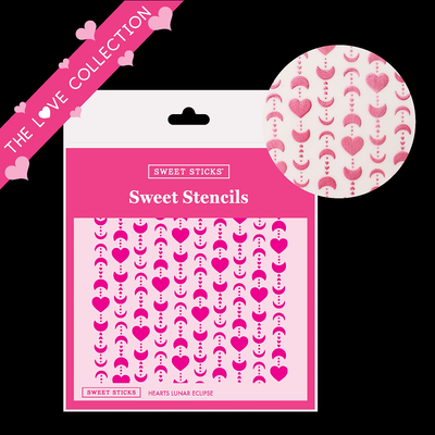 Hearts Lunar eclipse Stencil by Sweet Sticks