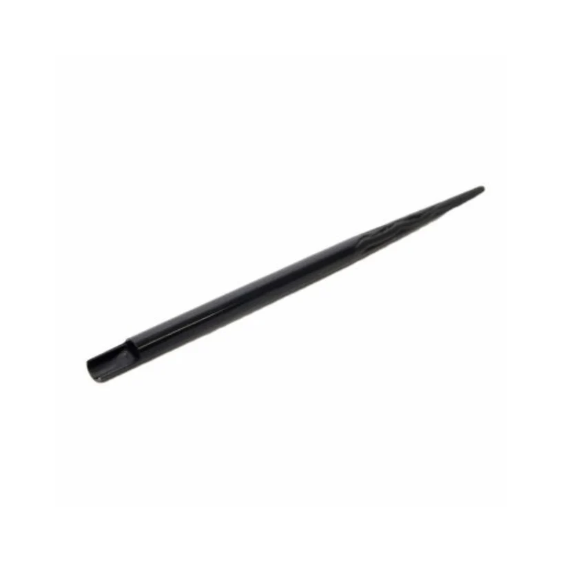 A black plastic or metal rod with a tapered tip and a threaded end, shown diagonally on a plain white background.