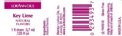 Lorann Oils Key Lime Dram info sheet