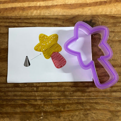 Wand or Shooting star cookie cutter 100mm quality plastic cutter