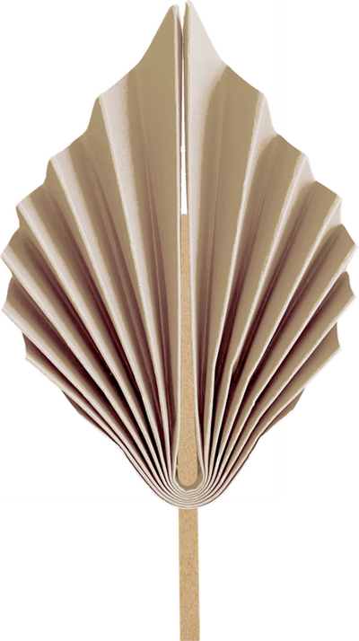 Paper palm leaf cake topper 2 per pack White Sand