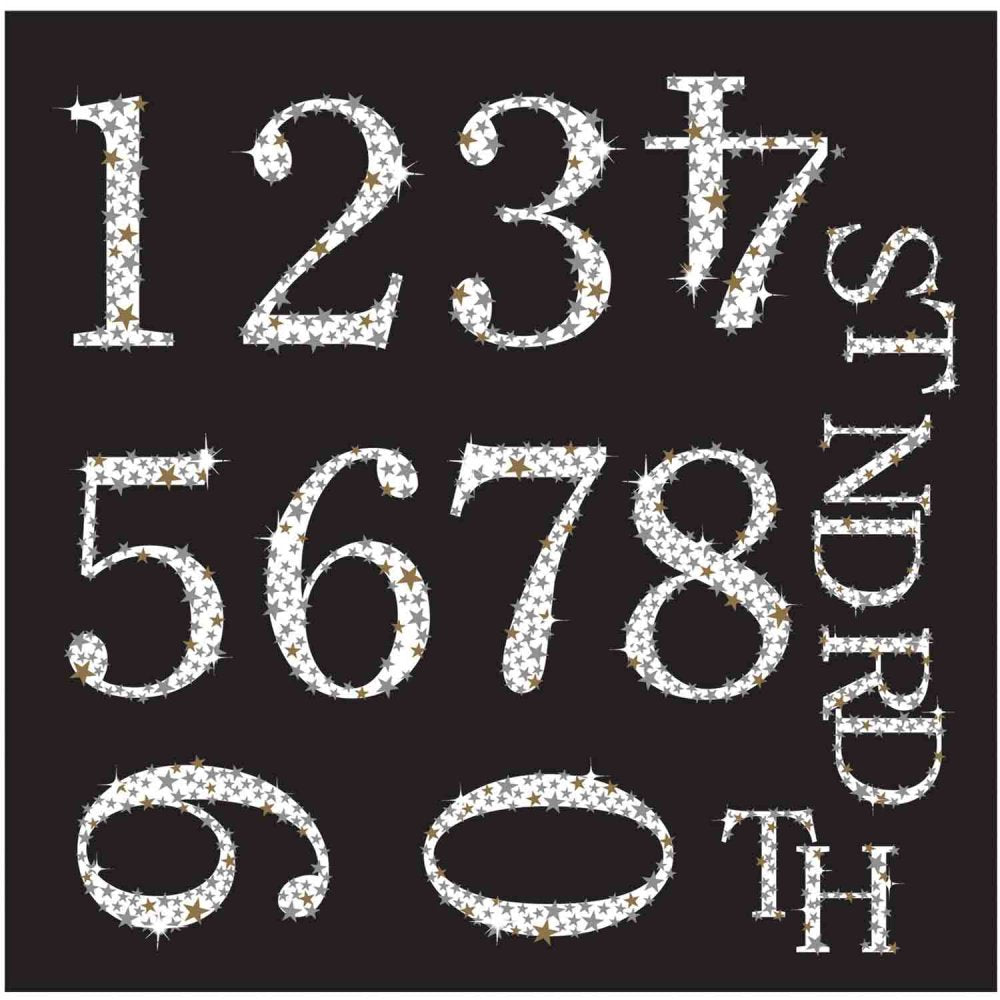 Assorted numbers and letters to be used to customise the Add Any Age cake topper