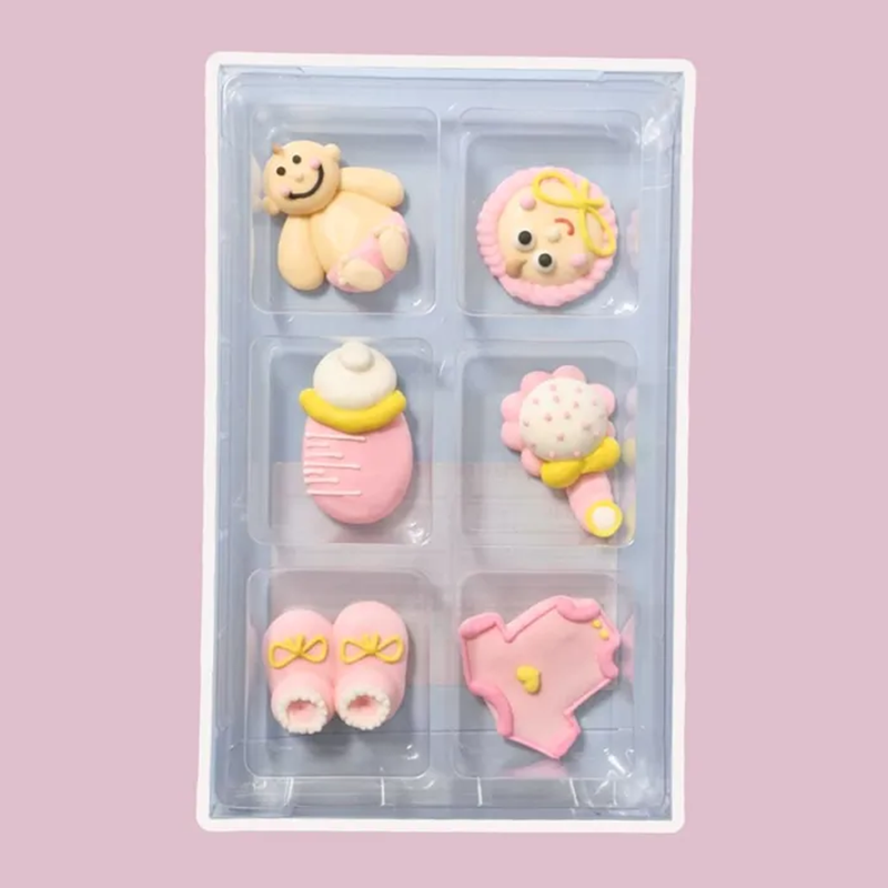 Sugar icing decorations Baby Pink