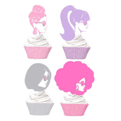 Barbie cupcake decorating kit papers and picks