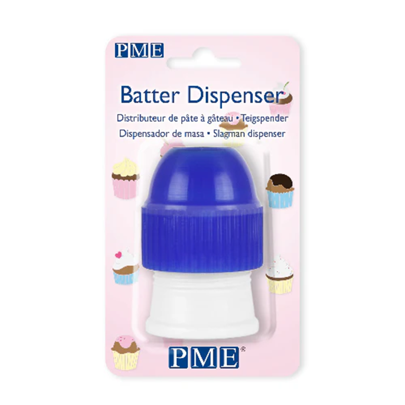 Batter dispenser tip for cupcakes and more