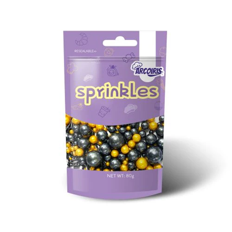 80g sprinkle medley by Arcoiris Gold Black