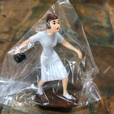 Lawn Bowls or ten pin bowling female bowler figurine