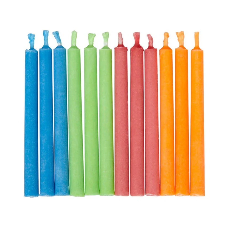 Color magic ASSTD colour flame candles 12 pack