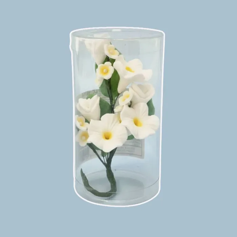 Icing floral spray with leaves