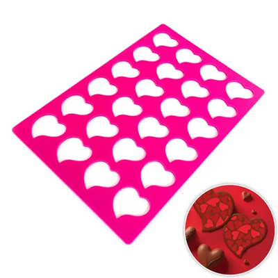 Heart 3.6cm template chablon transfer silicone mat