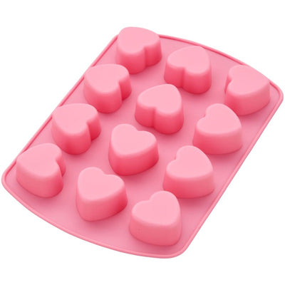 12 cavity silicone mould bite size hearts