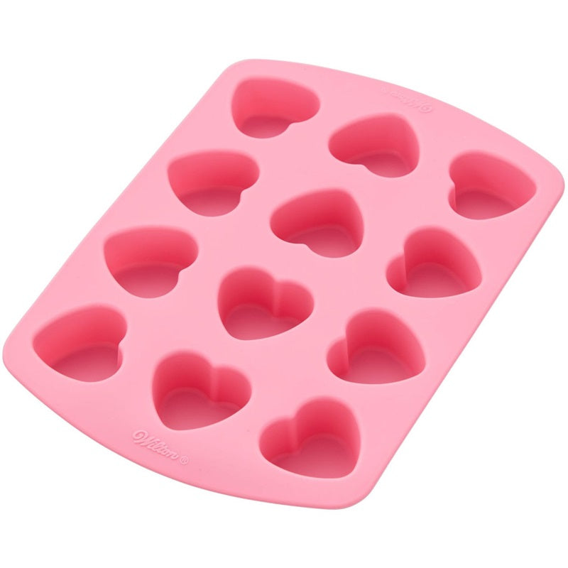 12 cavity silicone mould bite size hearts