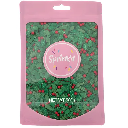 500g bulk Holly and berries mix Christmas Sprinkles