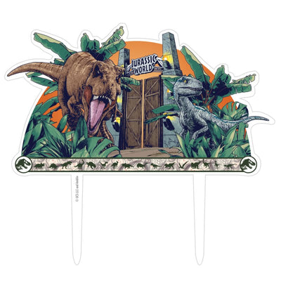 JURASSIC INTO THE WILD ACRYLIC CAKE TOPPER
