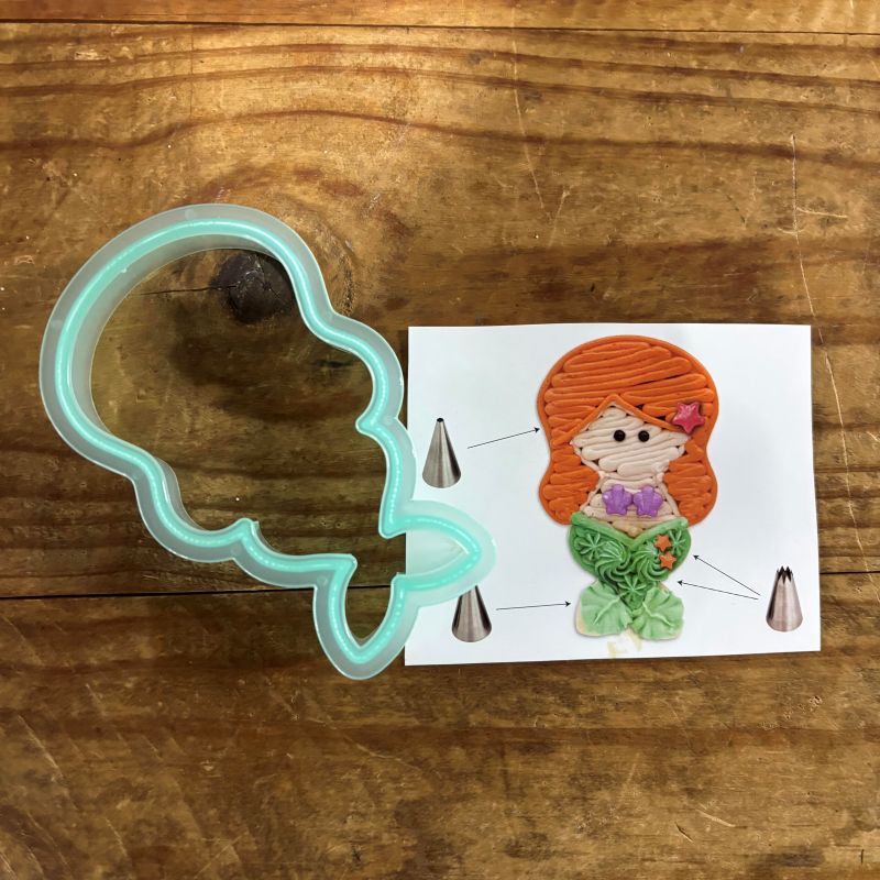 Mermaid cookie cutter 105mm quality plastic cutter