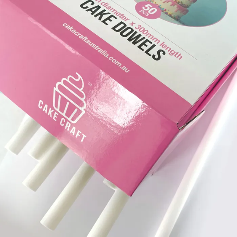 PLASTIC CAKE DOWELS 16mm X 30cm pack of 50