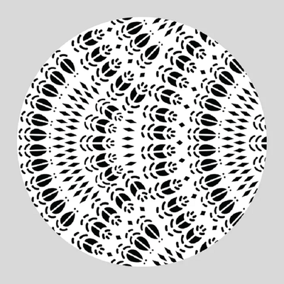 3 piece stencil set Peacock