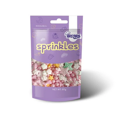 80g sprinkle medley by Arcoiris Sea Life Mix Pink & pastels