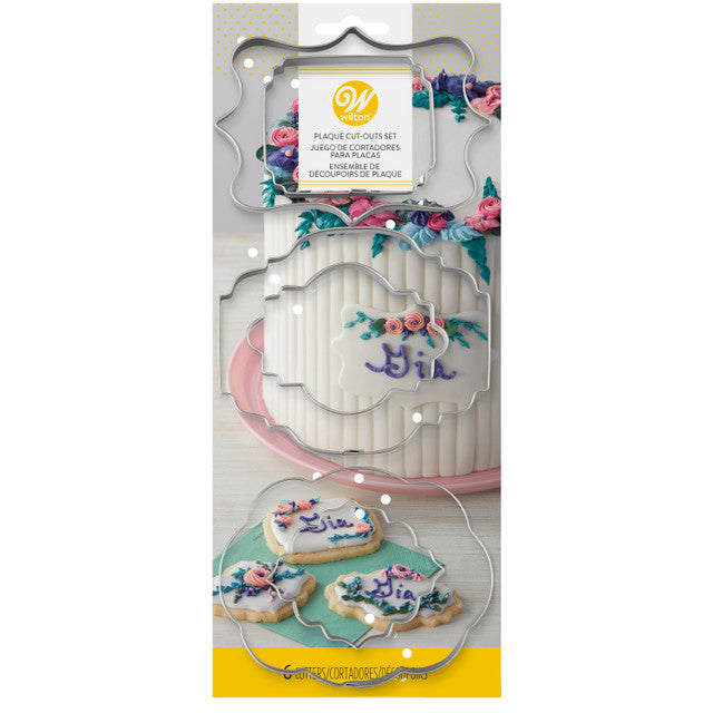 Set 6 fondant plaque or cookie cutters