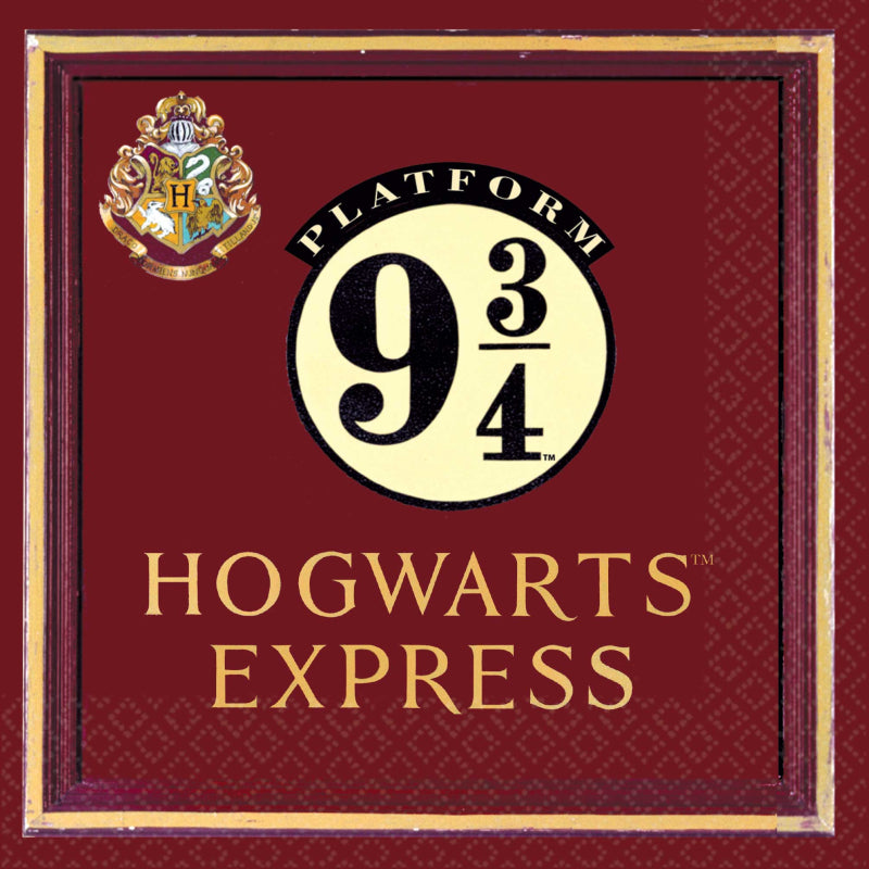 HARRY POTTER Party Platform 9 3/4 lunch napkins (16)