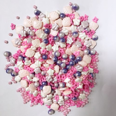 80g sprinkle medley by Arcoiris Sea Life Mix Purple & pink