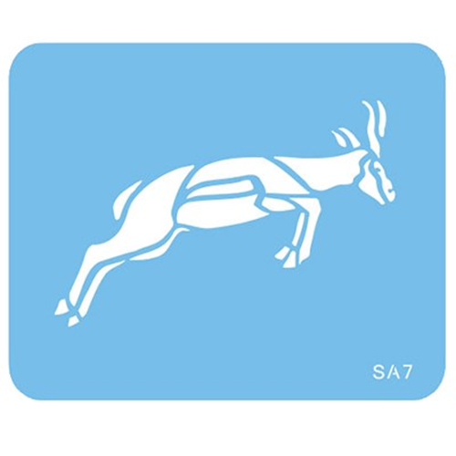 sprinkbok stencil made by Jem. With code SA& visible