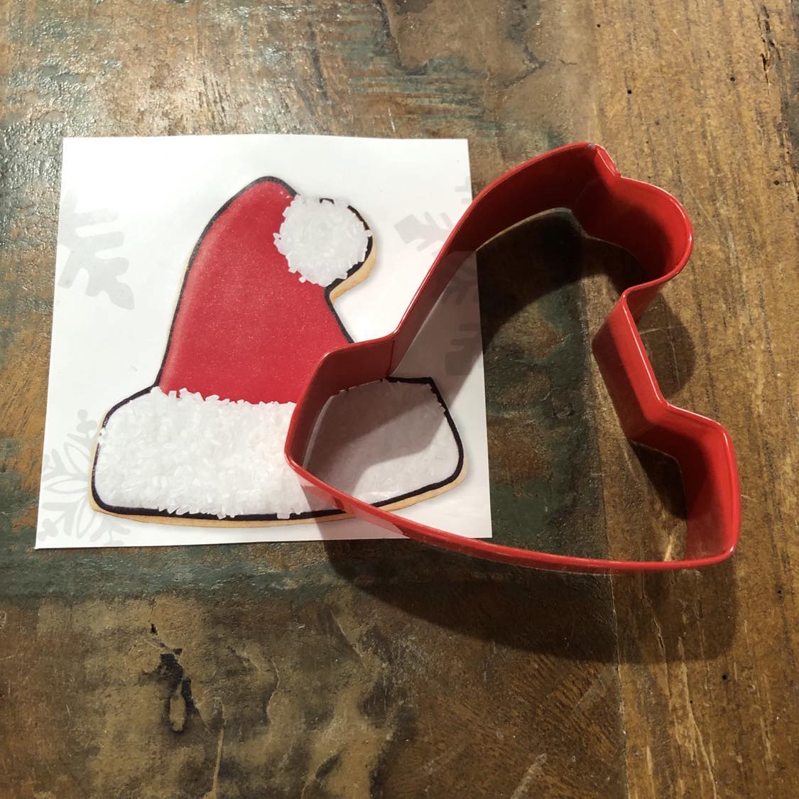 Christmas Santa Hat Red Metal Cookie Cutter