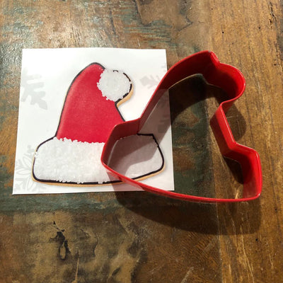 Christmas Santa Hat Red Metal Cookie Cutter