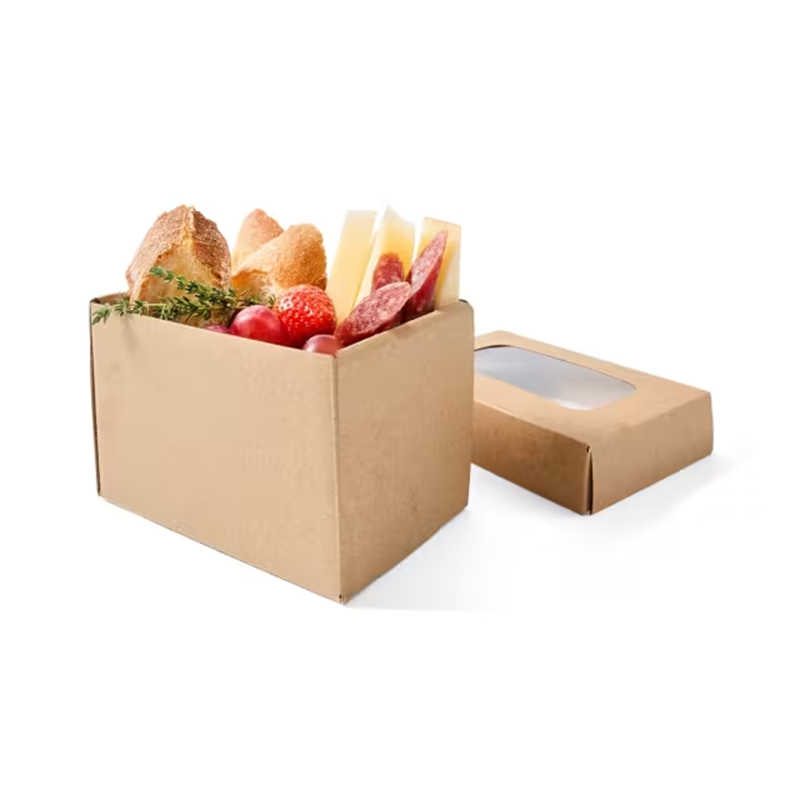 Grazing Box small rectangle clear window pack of 4 boxes 12.5cm x 8cm x 8cm