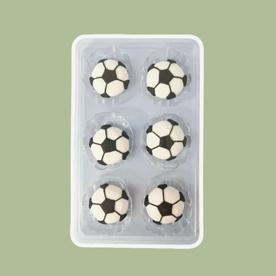 Soccer Football Sports ball SUGAR DECORATIONS 6 PIECE PACK