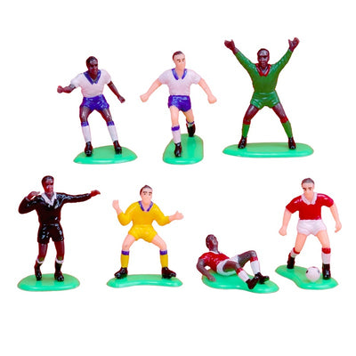 Soccer football cake topper set players and goals
